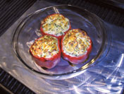Red Peppers on the grill