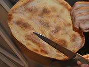 Pizza crispy bottom.